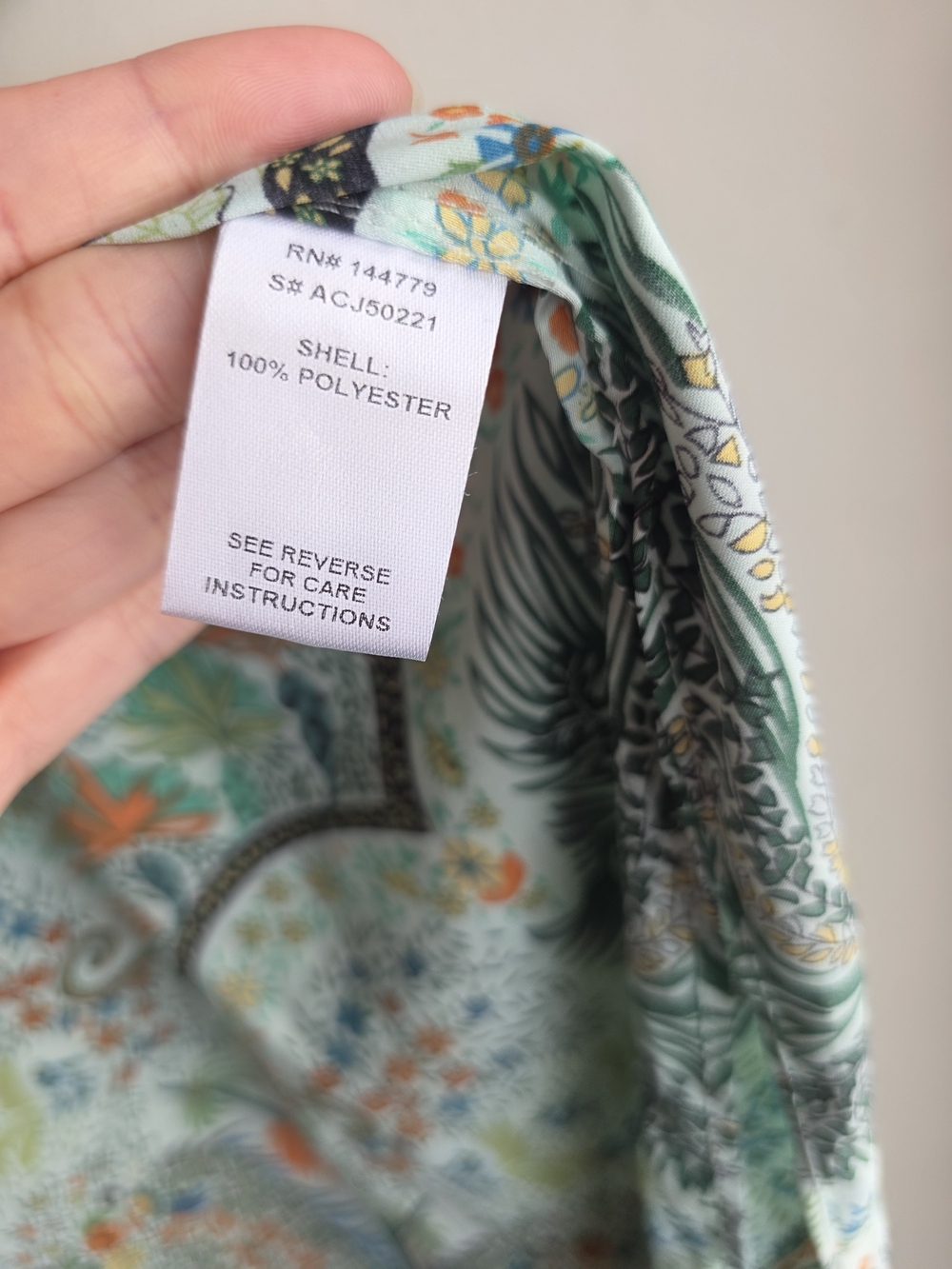 ACOA Boho Paisley Floral Satin Longline Kimono Duster Green Multi S/M - Picture 9 of 11